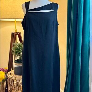 Byer California Black Asymmetrical Sheath Dress
